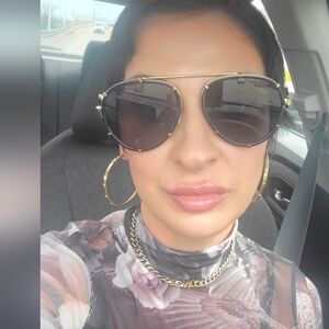 VERSACE VE2232 143887 Black Dark Grey 61 mm Women's Sunglasses